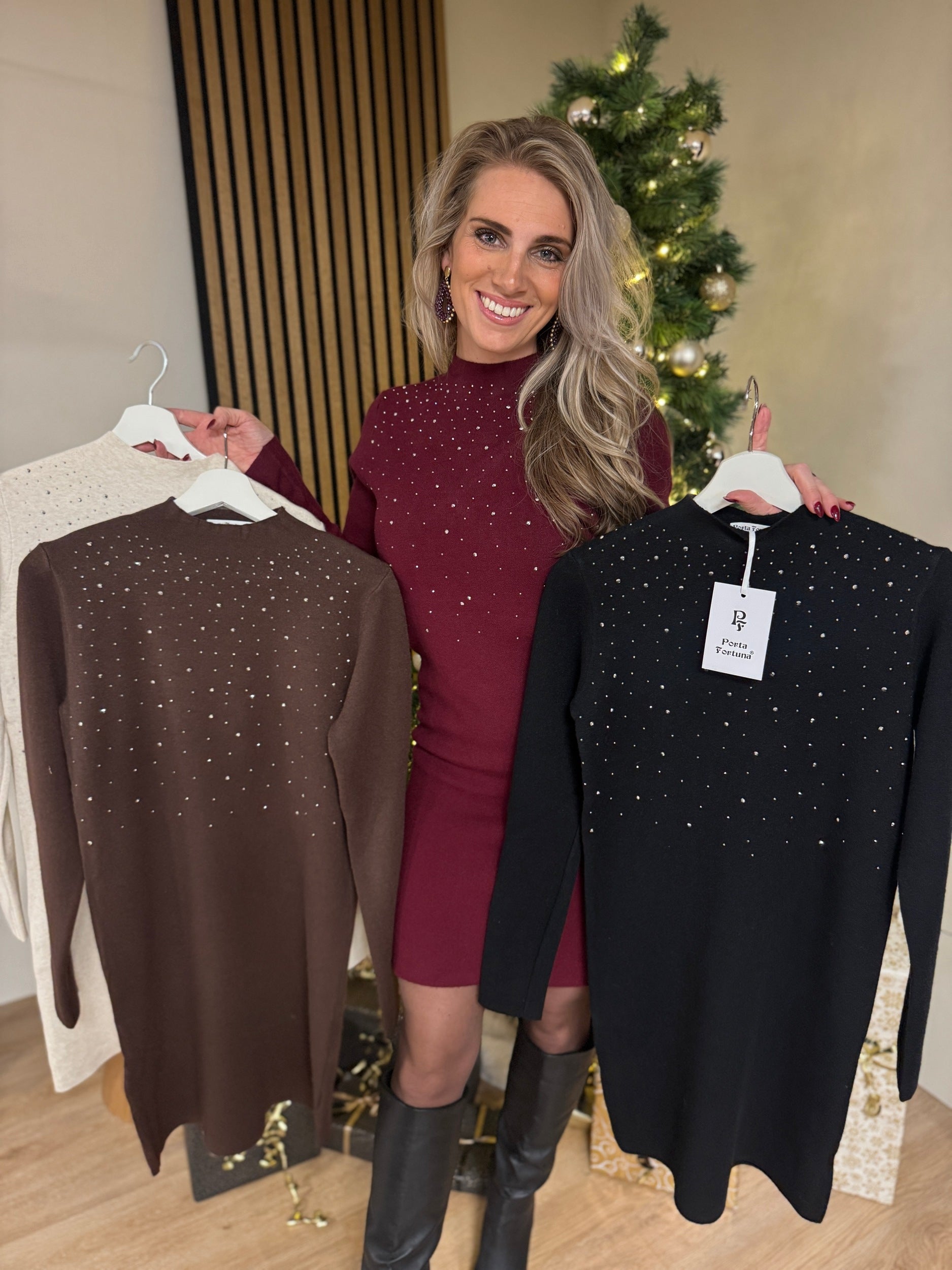 Sweater Jurk - Karlijn Sparkle Party Collection