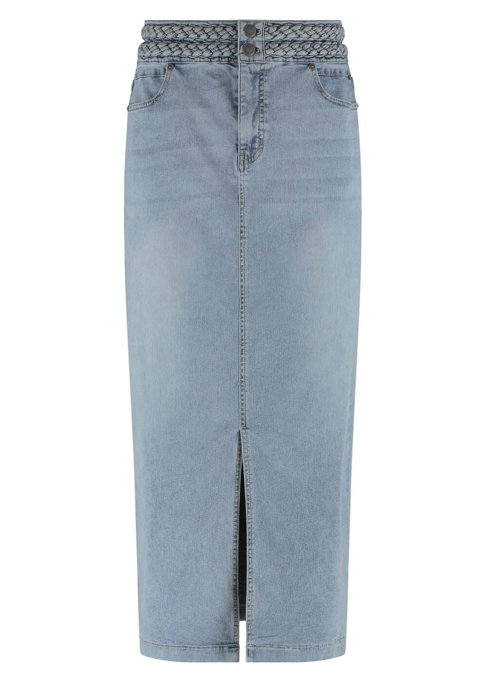 Tramontana - Braided Detailed Denim Skirt