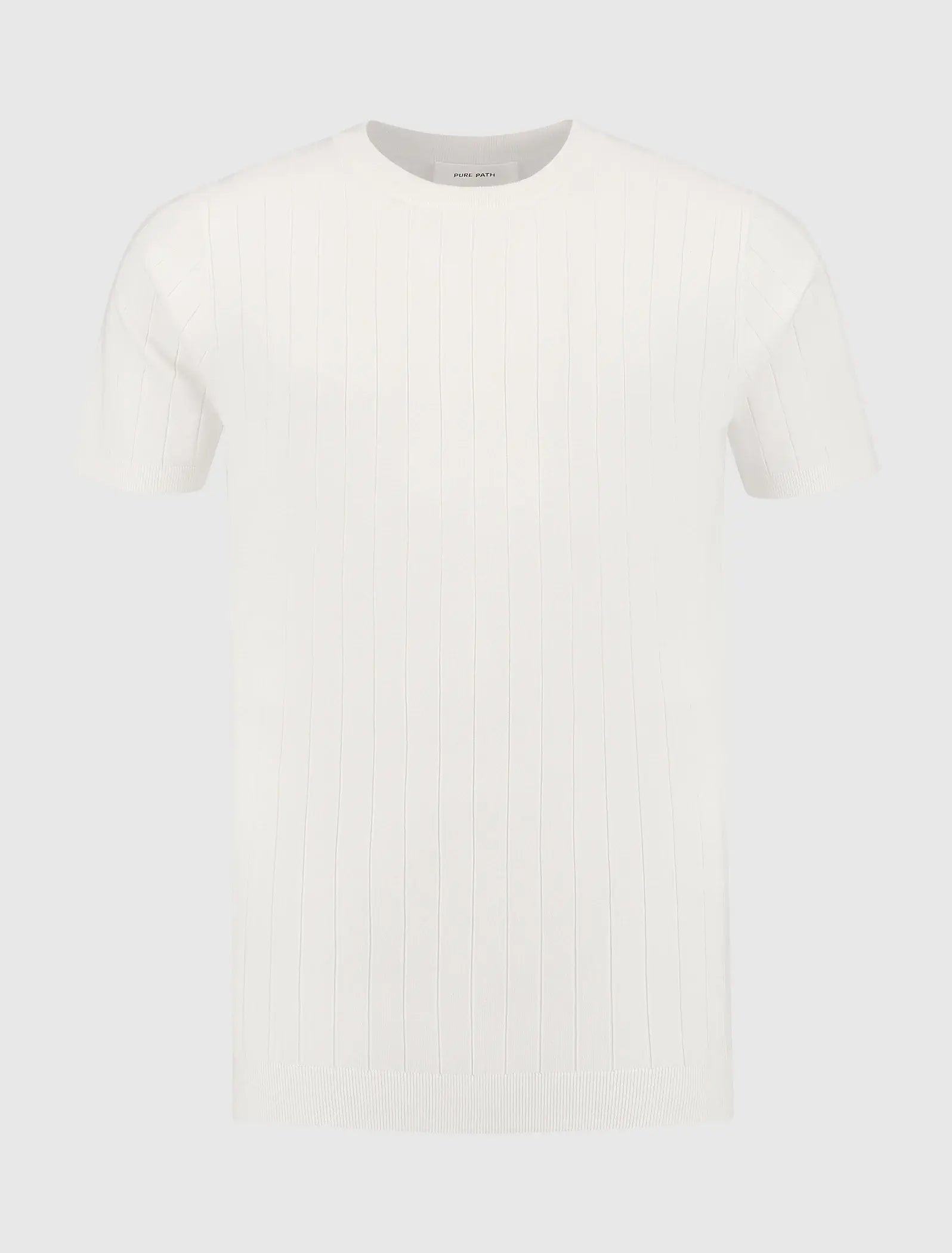 Pure Path - Vertical Striped Knitwear - T-Shirt Sa