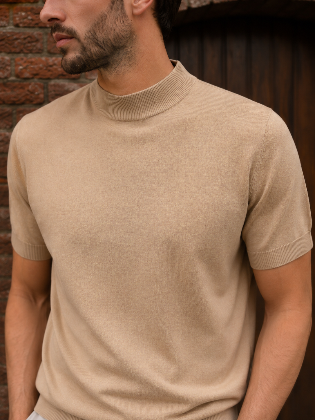 Mockneck - Beige