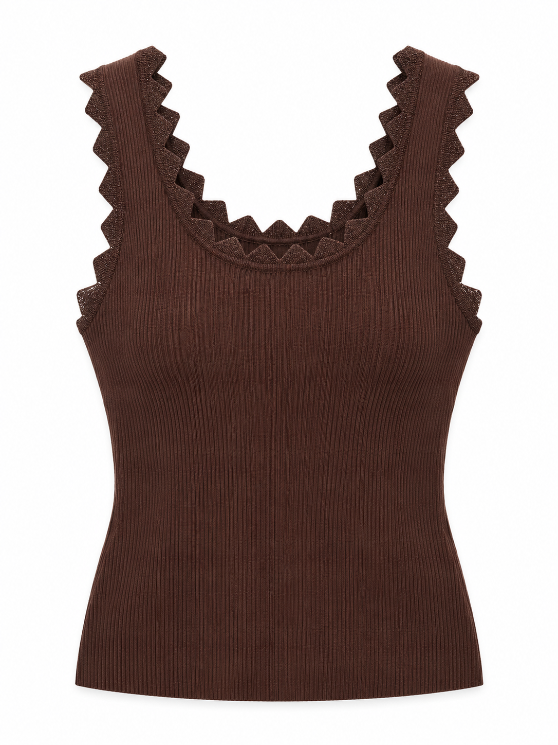 My Fave top - Bruin glitter met schulprand