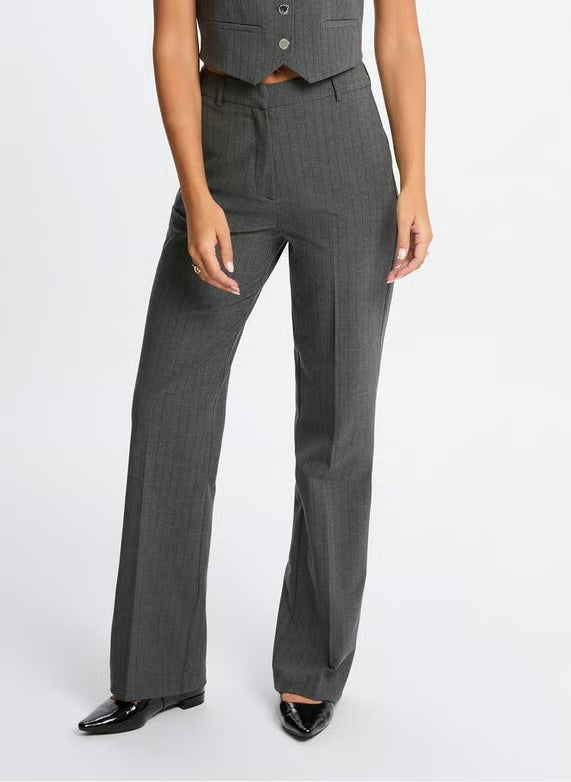 Morgan - Pantalon wide leg Penstripe grey 