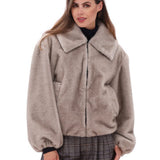 K Design - Jas in bont look met rits B904