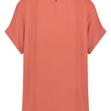 Tramontana - Shimmer Fabric Mix Top Terra 