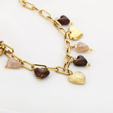 Ketting - Heart Gold/Brown