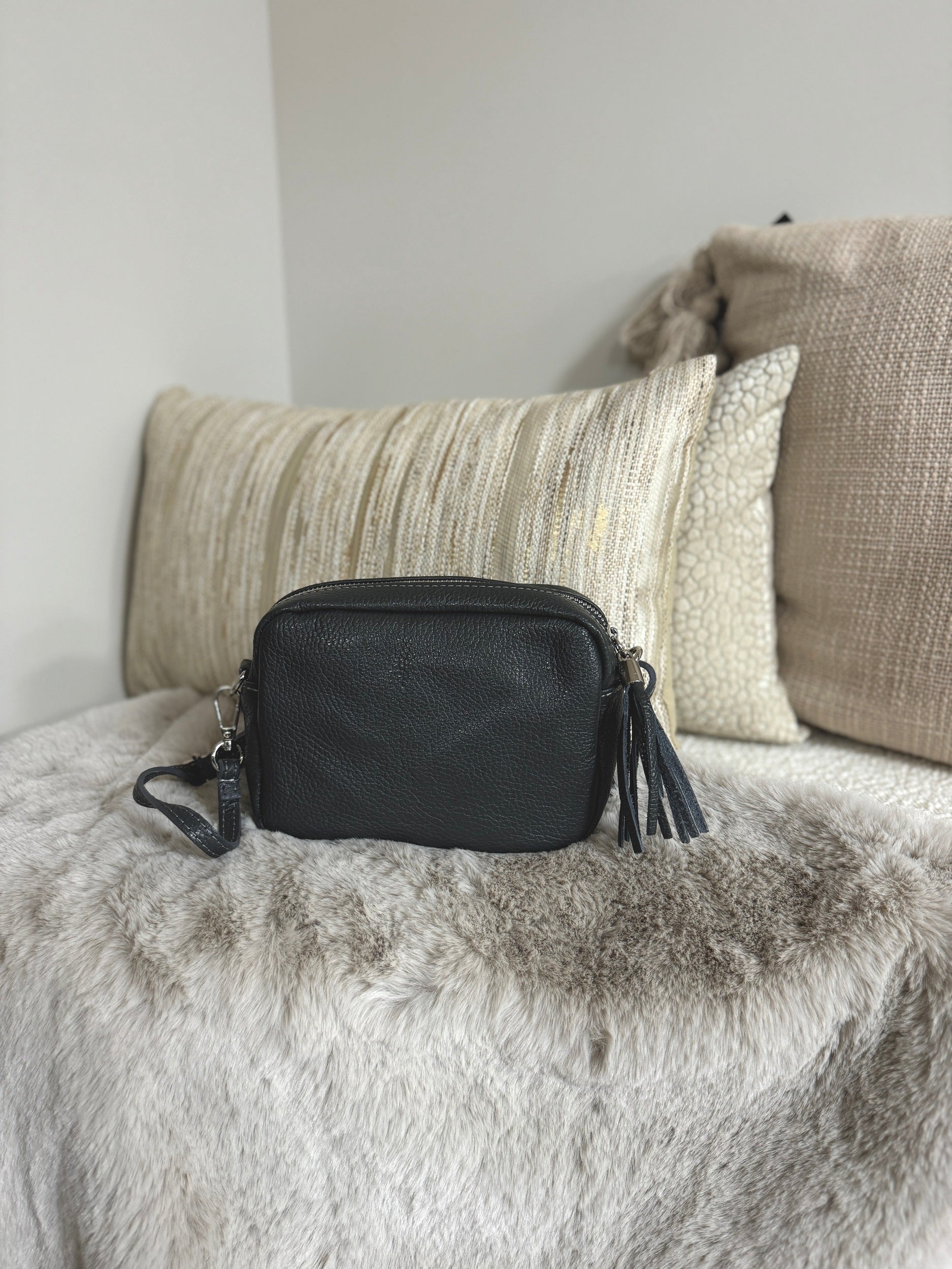 Leather Bag - Nola Grijs
