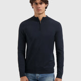 Pure Path - Zip Knitwear Regular Fit Blauw