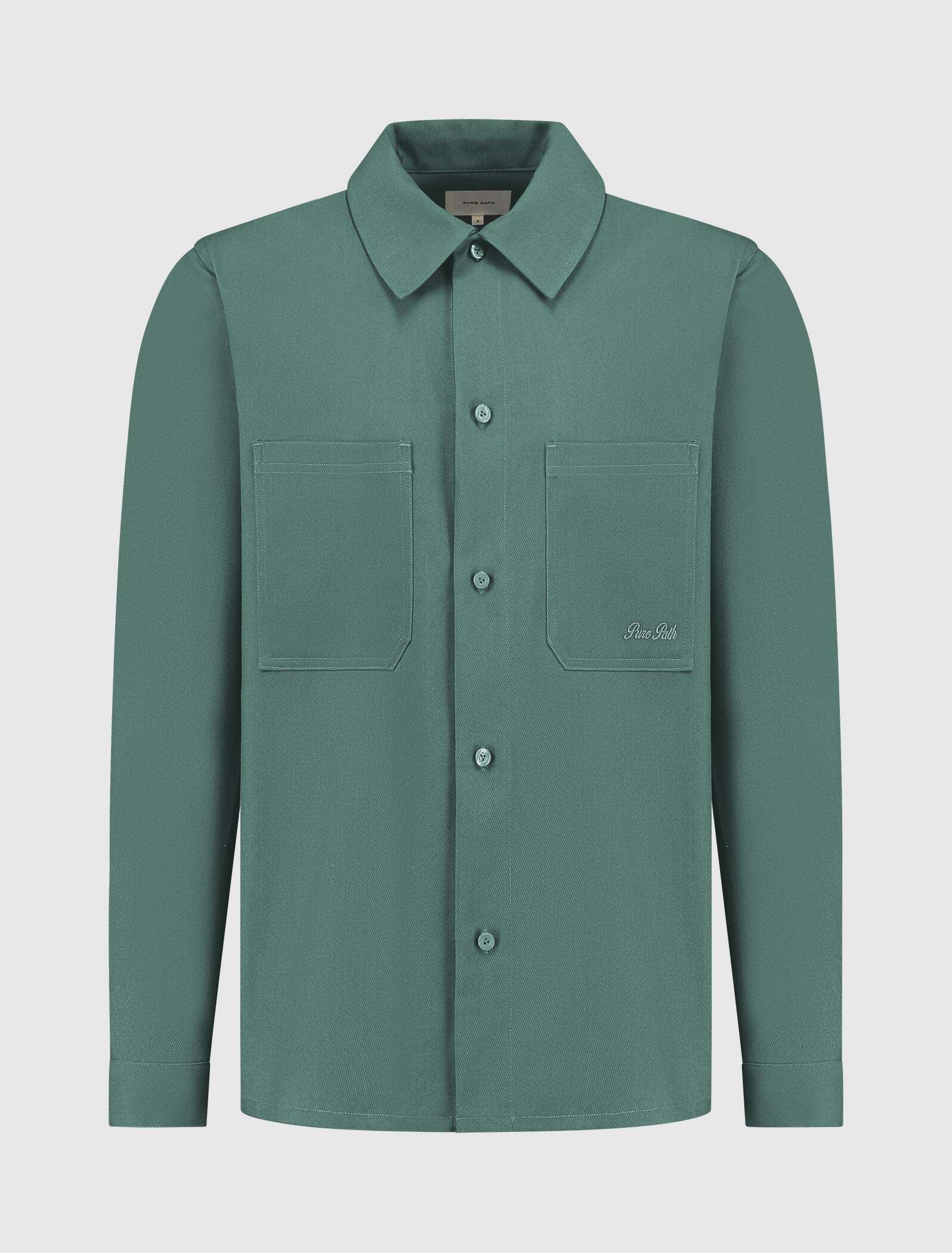 Pure path - Cursive Embroidery Shirt