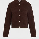 Morgan - Long sleeve cardigan dark brown