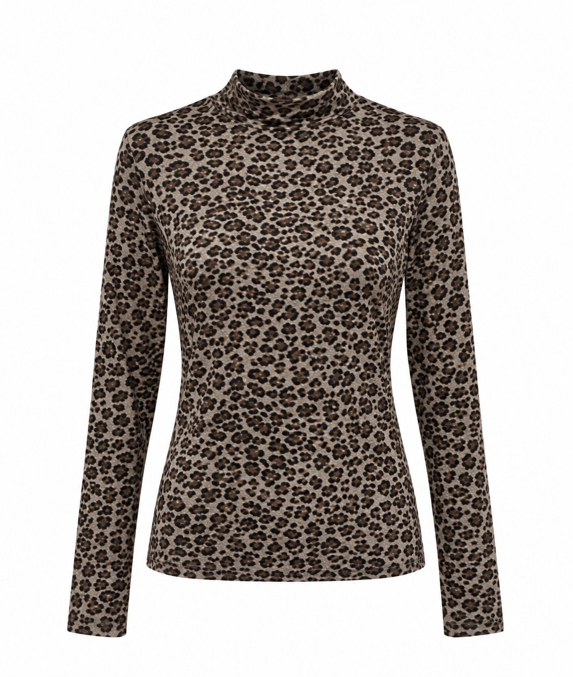 Longsleeve turtle neck - Leopard beige 