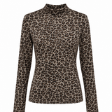 Longsleeve turtle neck - Leopard beige 
