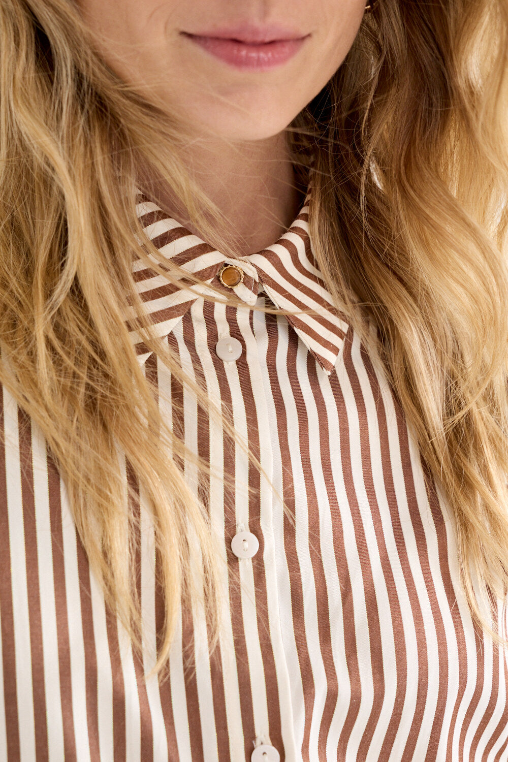 Tramontana -  Blouse gestreept met rufflle mouw