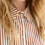 Tramontana -  Blouse gestreept met rufflle mouw