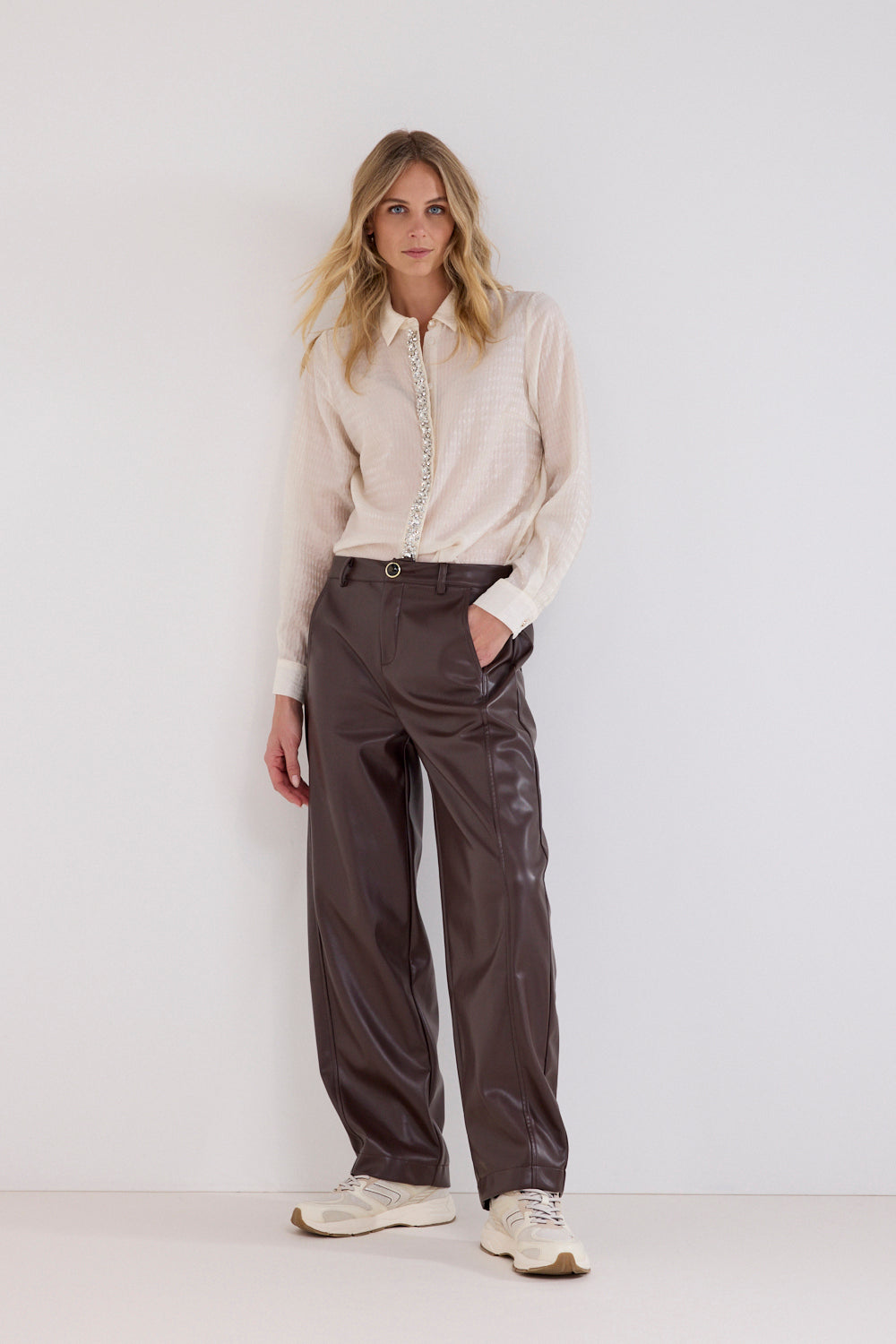 Tramontana - PU Broek Barrel Bruin