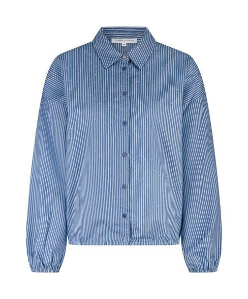 Tramontana - Striped Blouse Rhinestones