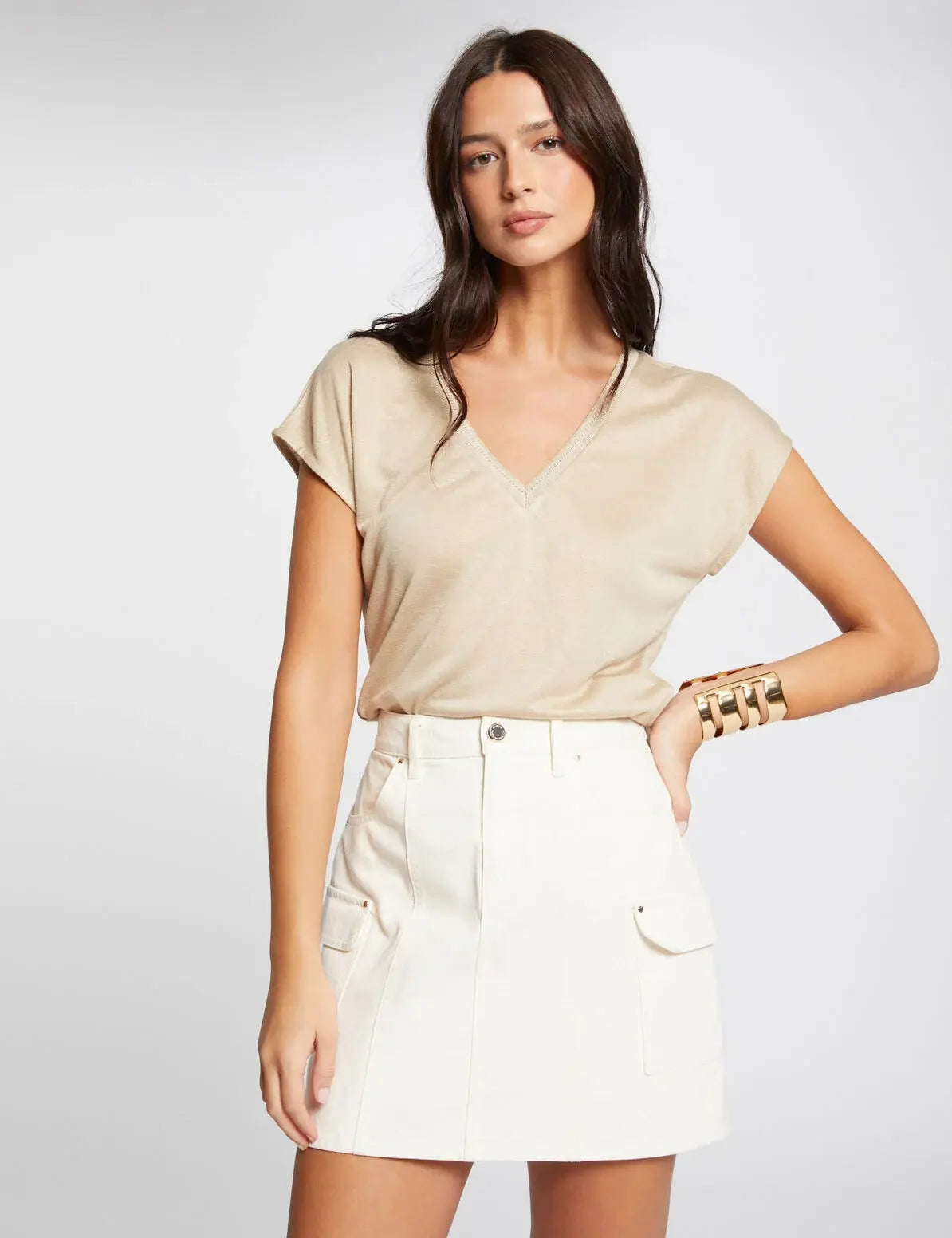 Morgan - Top Daga Beige