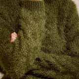 Tramontana - Hairy Yarn Jumper Groen