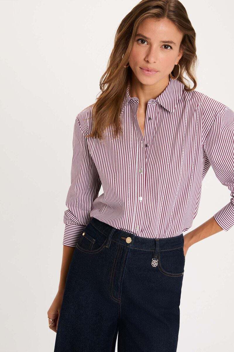 Morgan -  Blouse Gestreept met strass-steentjes 