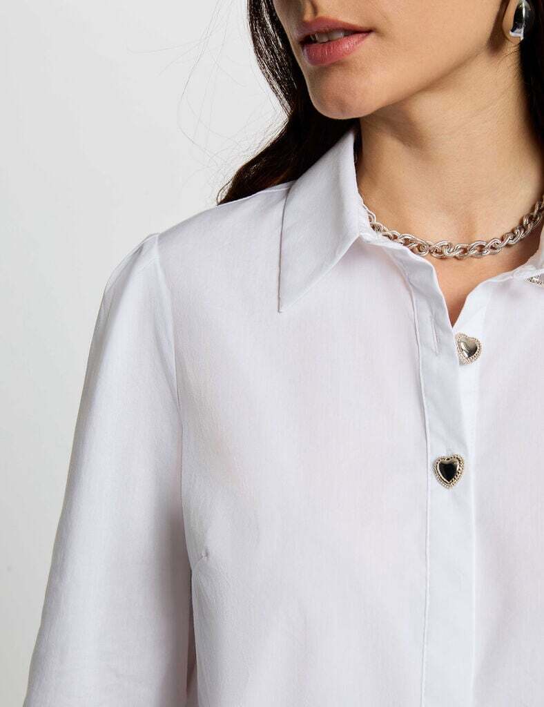 Morgan - Blouse COEUR White