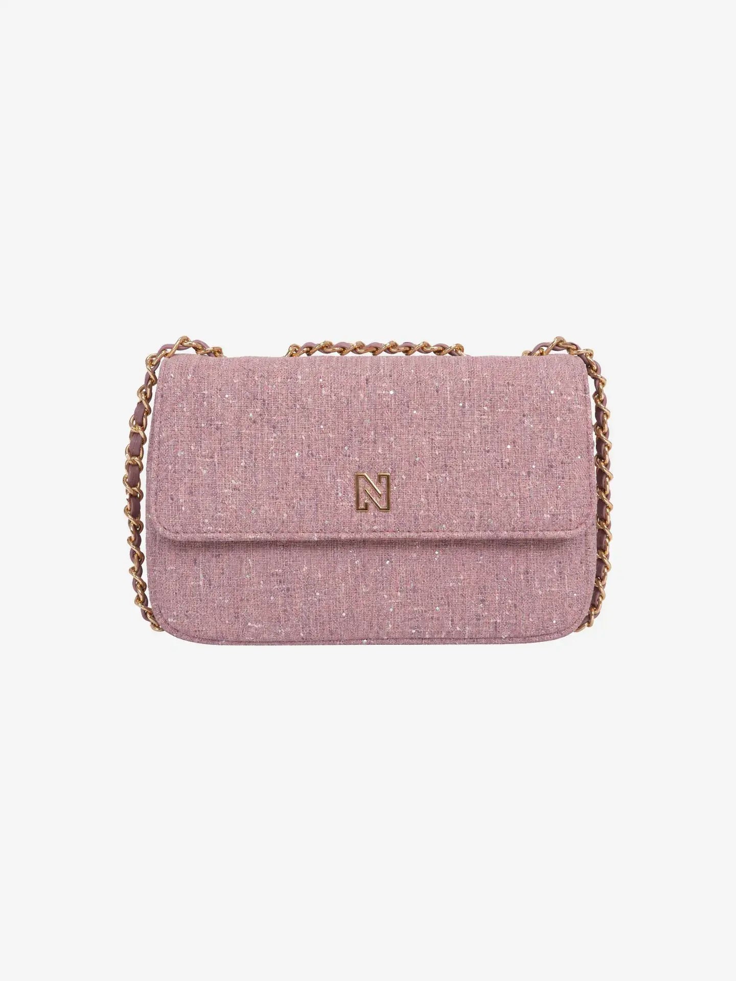 Nikkie - Ann Shiny cross body tas roze 
