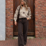 Trui - Paisley print beige 