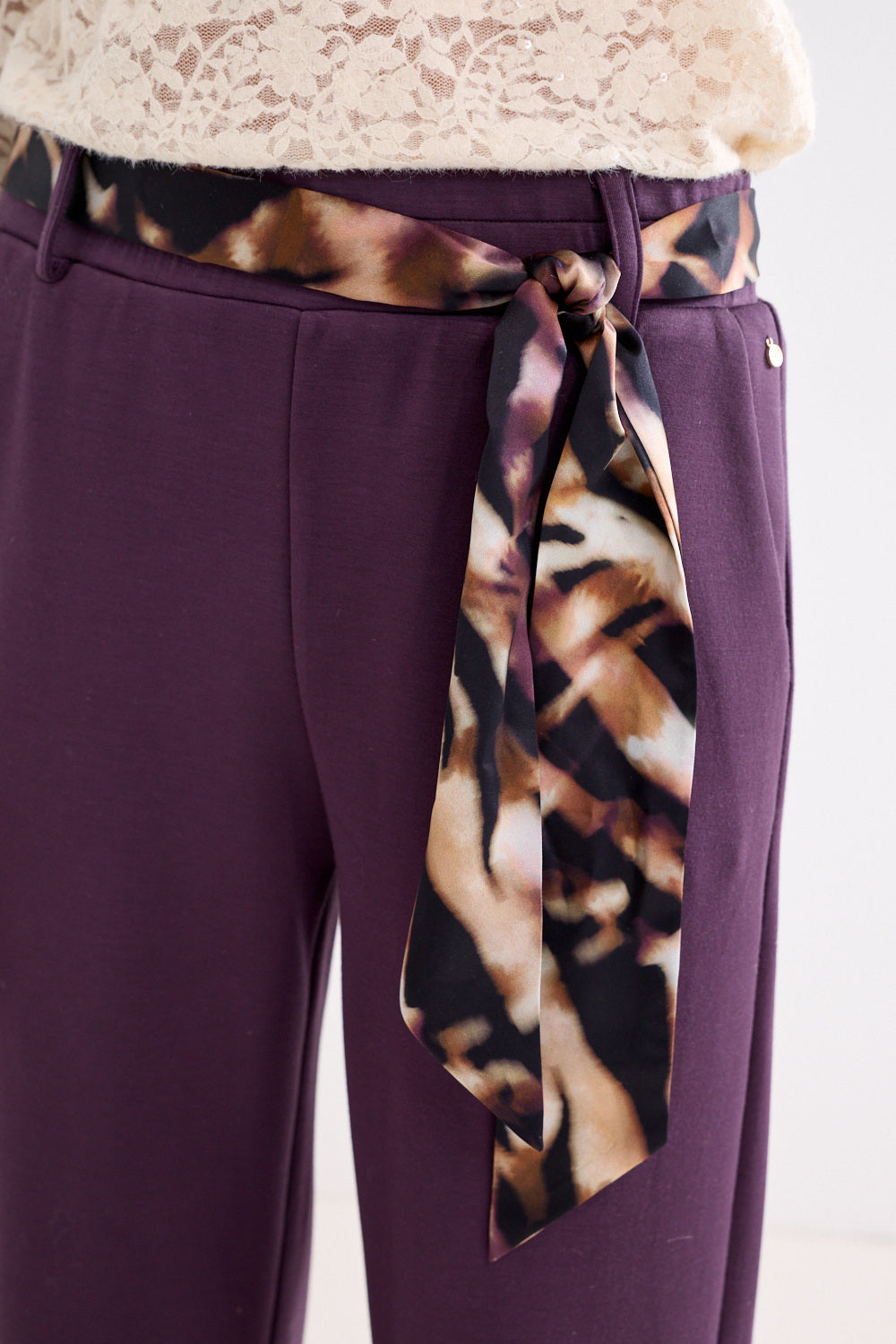 Tramontana - Wide Leg Broek met sjaaltje