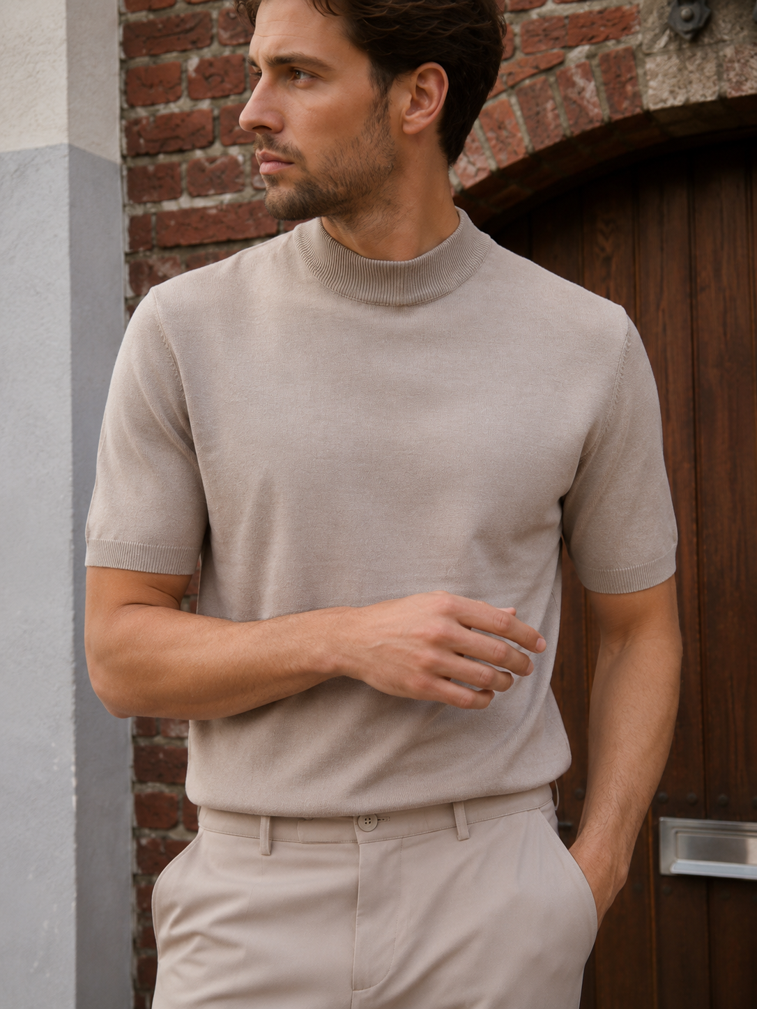 Mockneck - Taupe