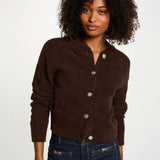 Morgan - Long sleeve cardigan dark brown