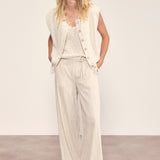 Tramontana - Lurex Striped Wide-Leg Trousers