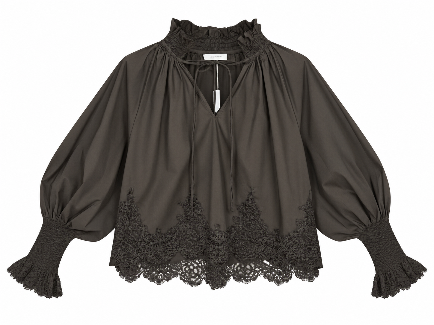 Blouse - Aurela Kant Bruin