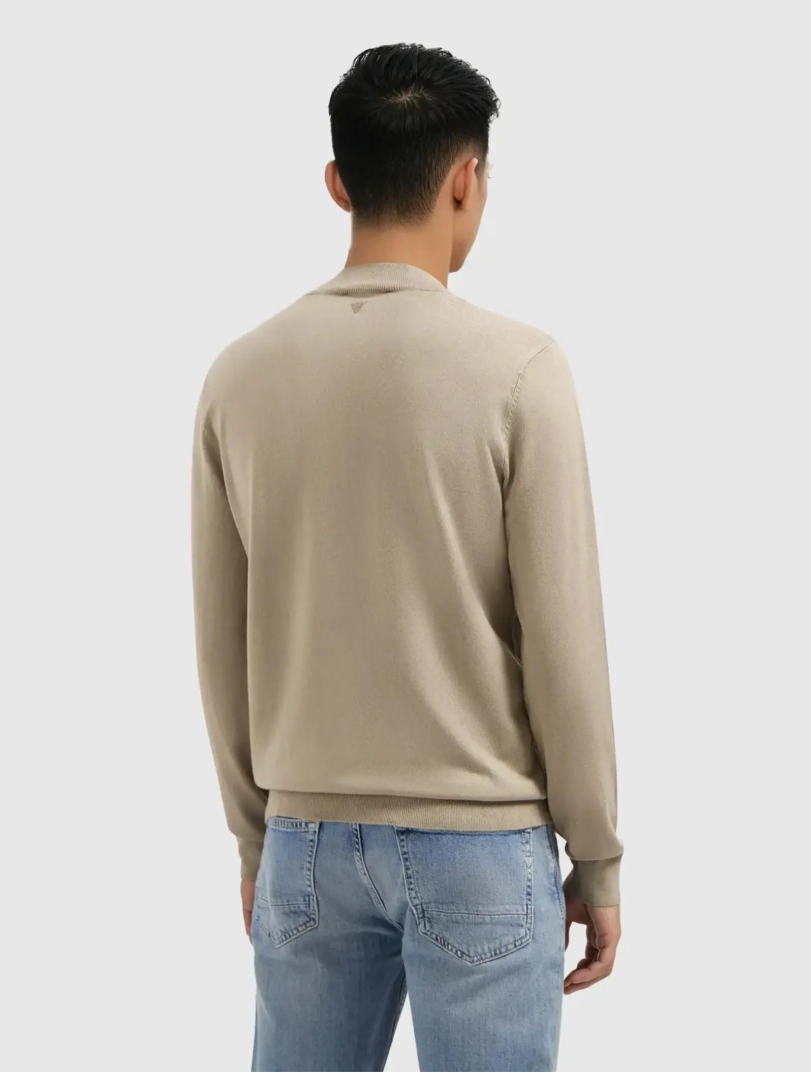 Pure Path - Zip Knitwear Regular Fit Taupe