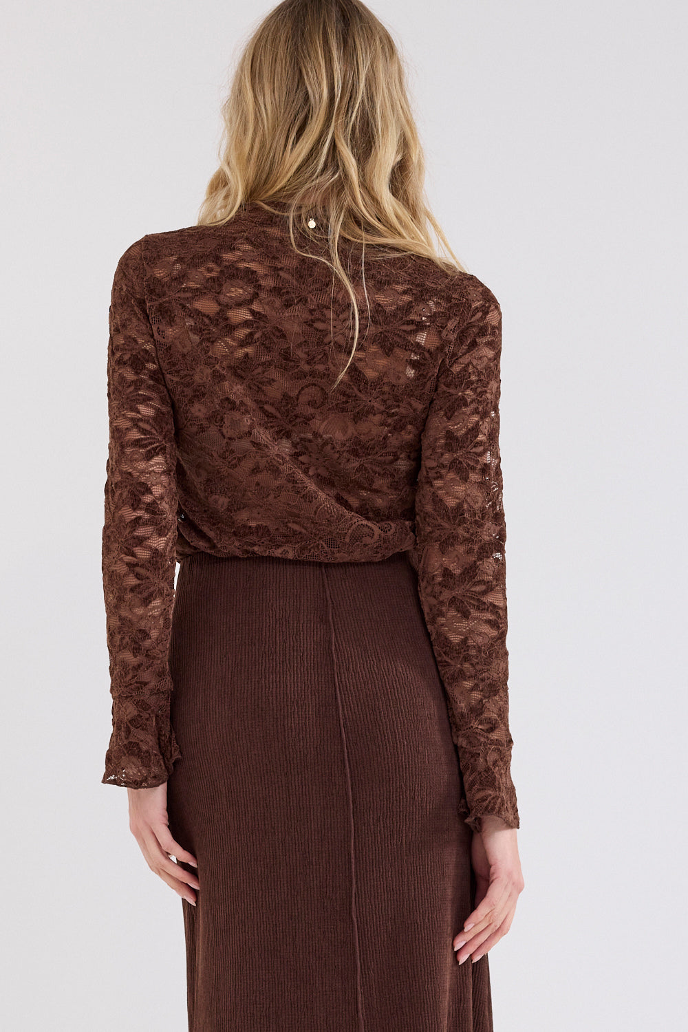 Tramontana - Velvet Stretch Lace Bruin