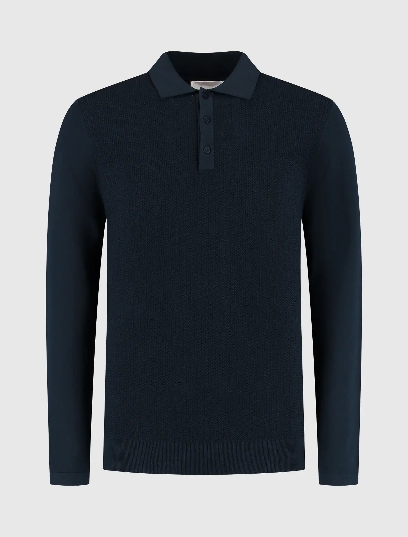 Pure Path - Structure Knitwear Longsleeve Polo