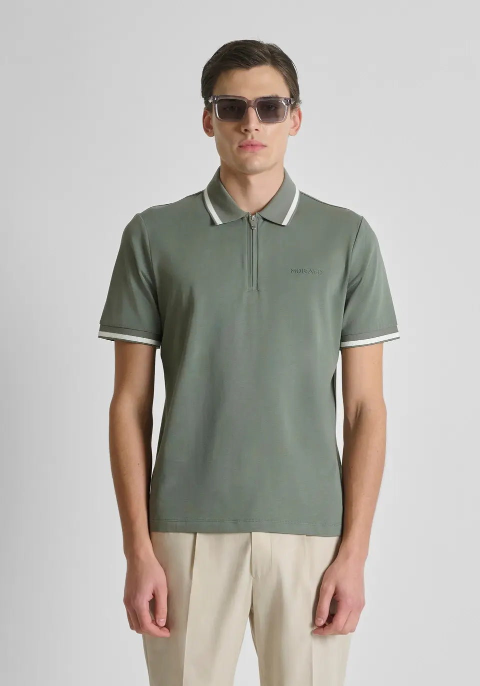 Antony Morato - Polo Zip Green 638