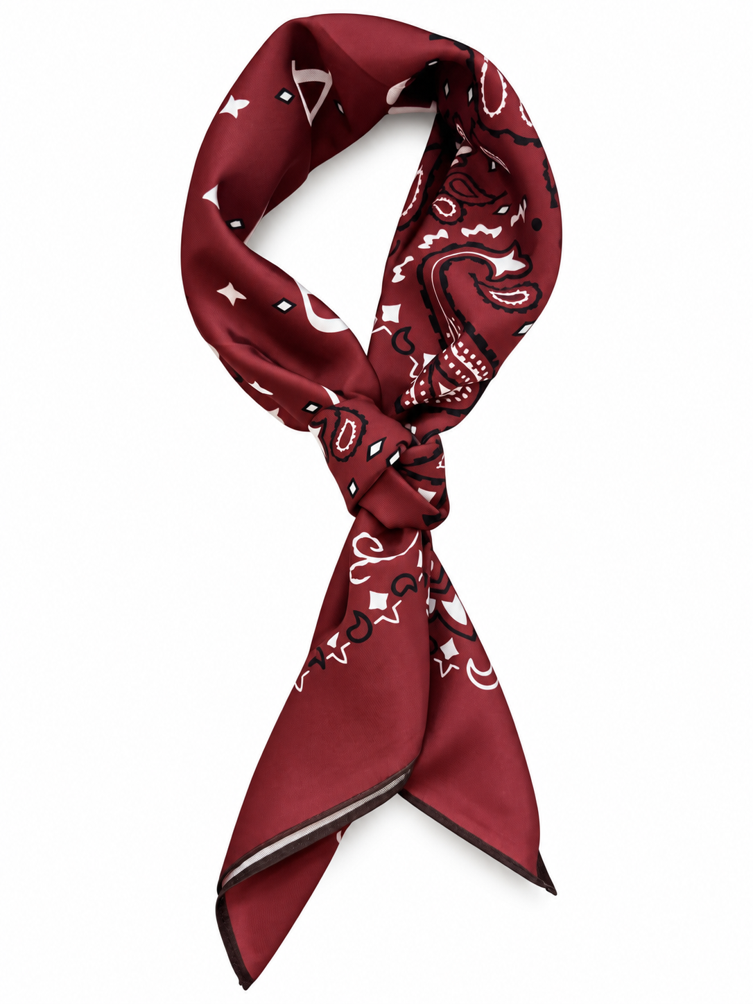 Sjaaltje - Lize bordeaux paisley