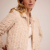 Tramontana - Fancy Frilled Jacket Stone Melange