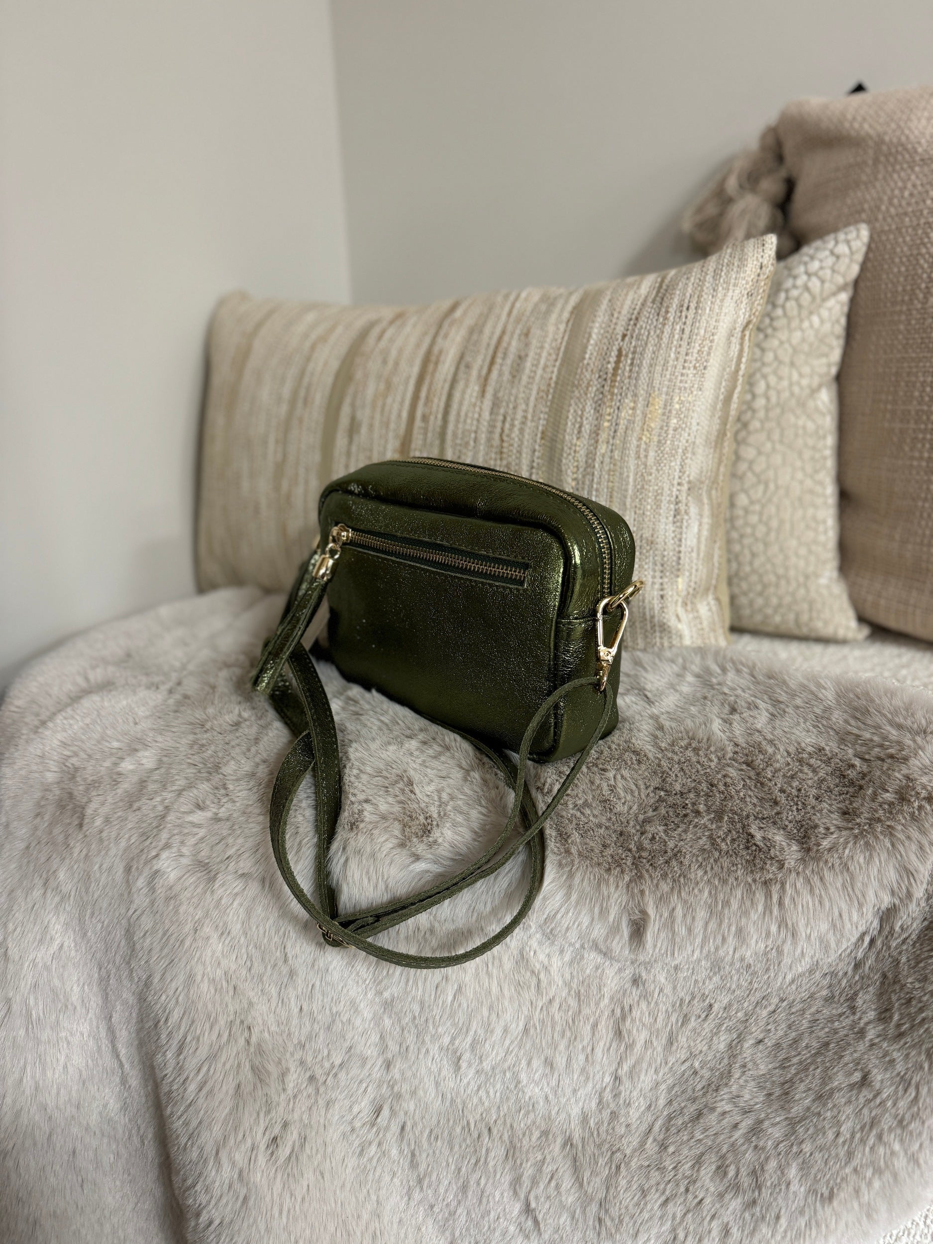 Bag - Jacky Metalic Army Green