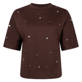 Tramontana - Short sleeve sweater chocolade bruin 
