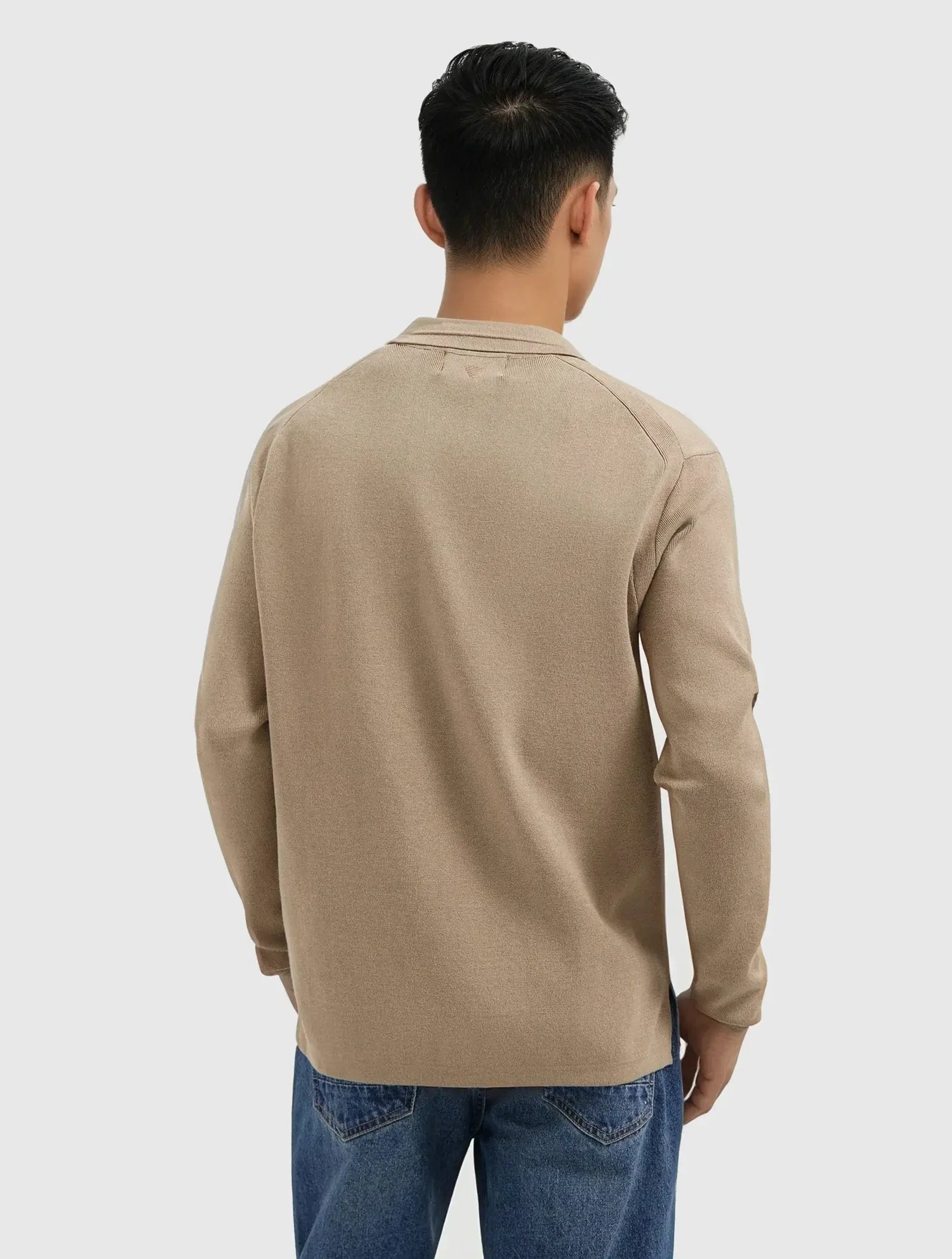 Pure Path - Braided Knit Polo Taupe