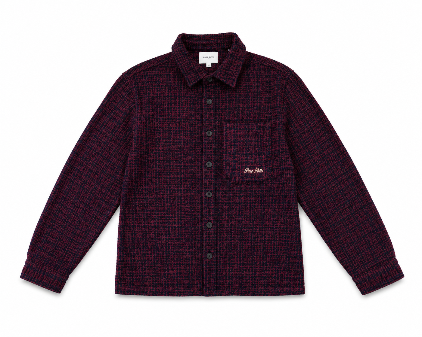 Pure Path - Overshirt Bordeaux zwart geruit