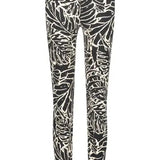 Tramontana - Trousers Travel Palm Leaves Black