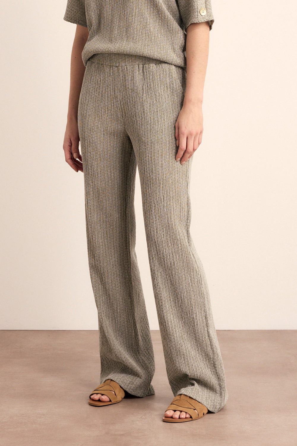 Tramontana - Broek Wide Leg Crinkled