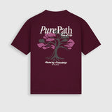 Pure Path - Tree Of Life T-shirt Bordeaux