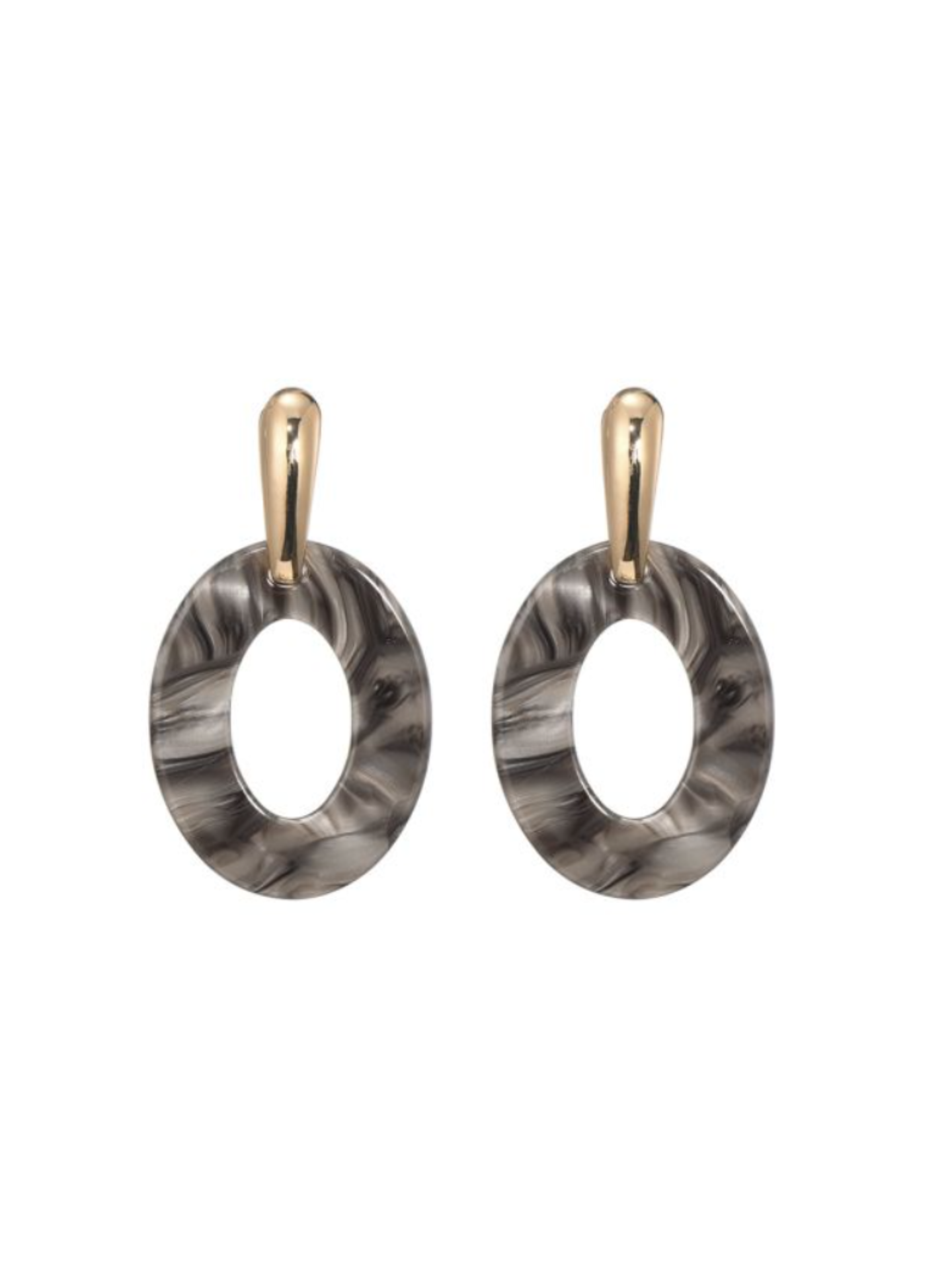 Oorbellen - Fleur Grijs