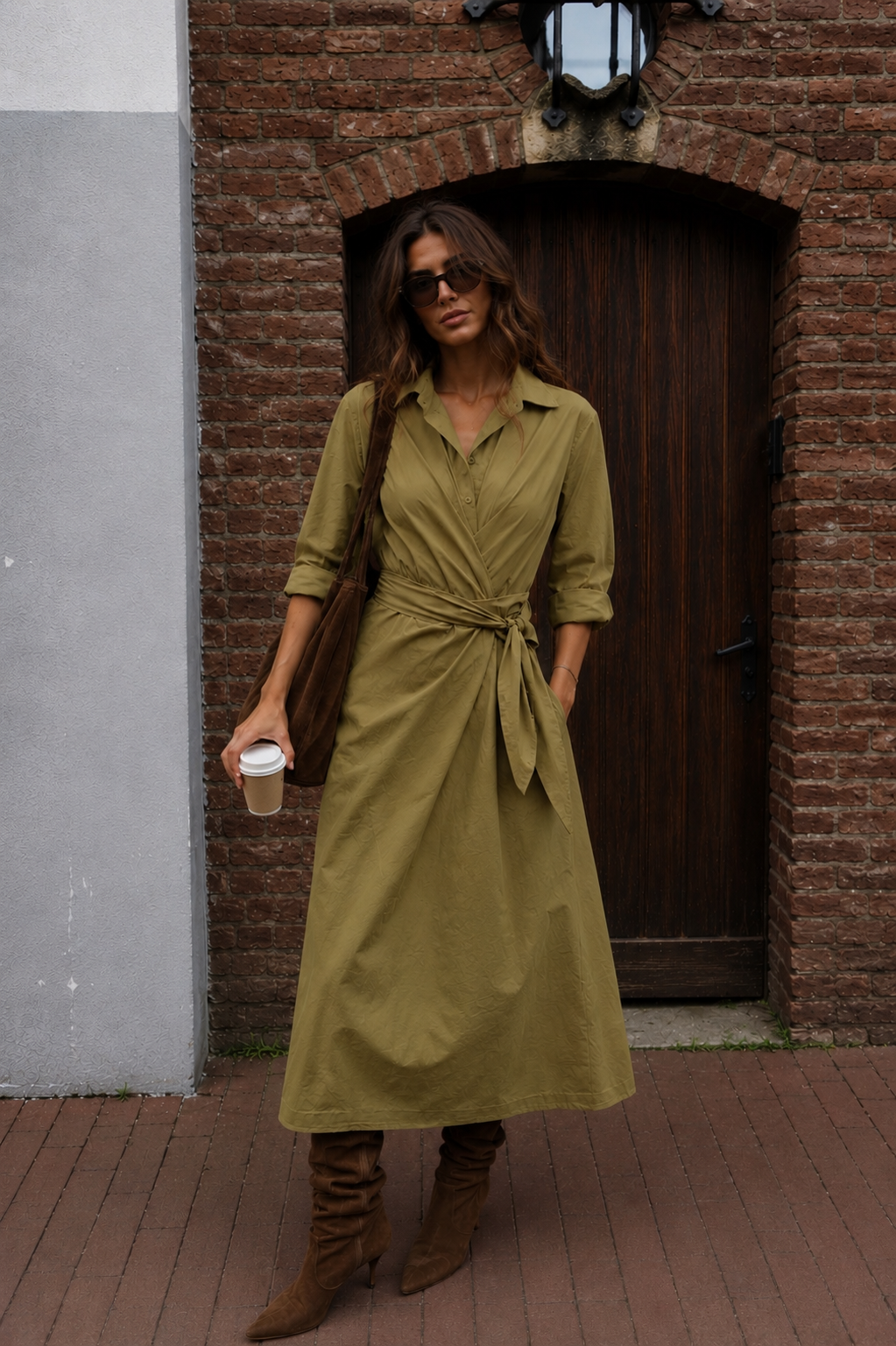 Jurk - Julia Olijf Groen