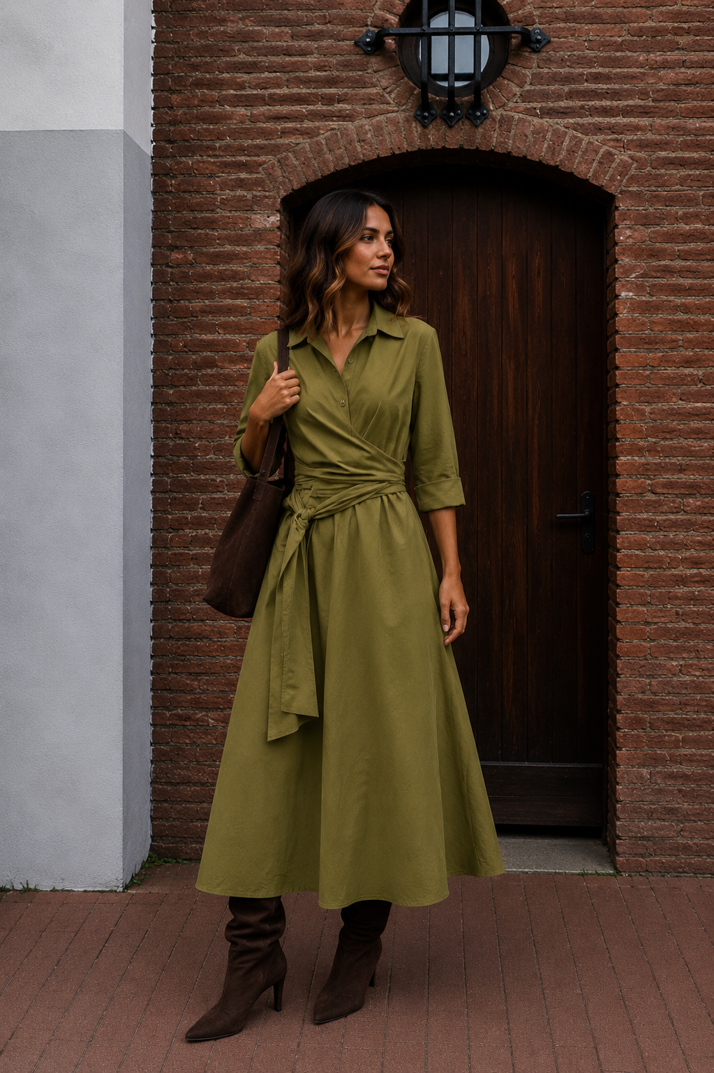 Jurk - Julia Olijf Groen