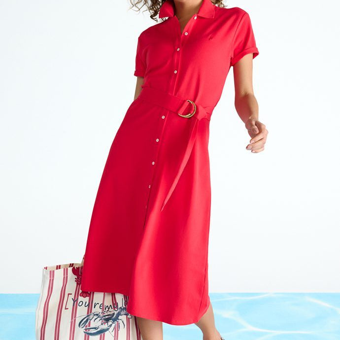 K Design - Midi Polo Jurk Met Knoopjes C757L