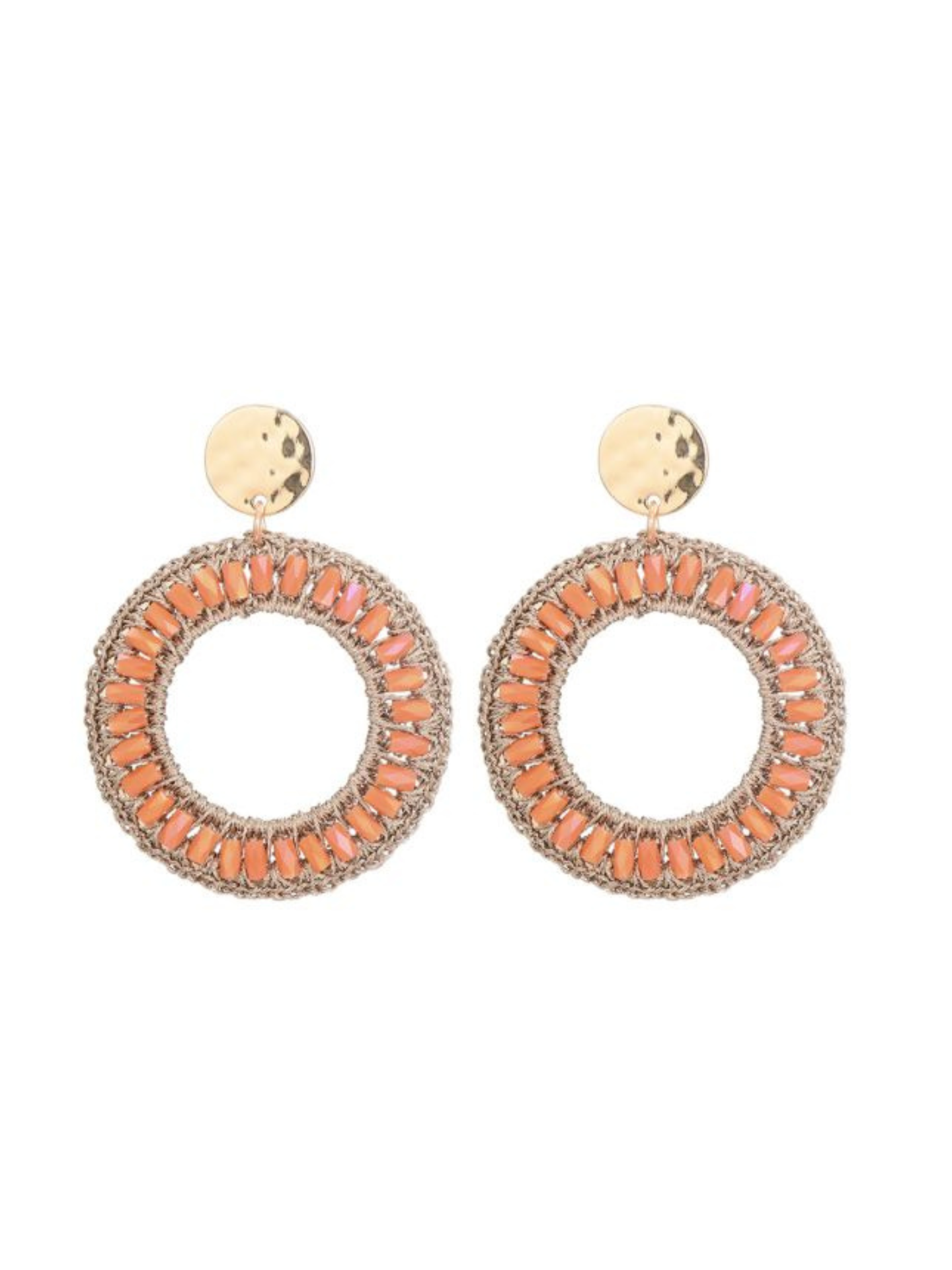 Oorbellen - Orange Sparkle