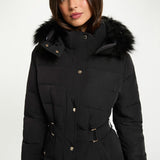 Morgan - Lange winterjas Gsari Zwart