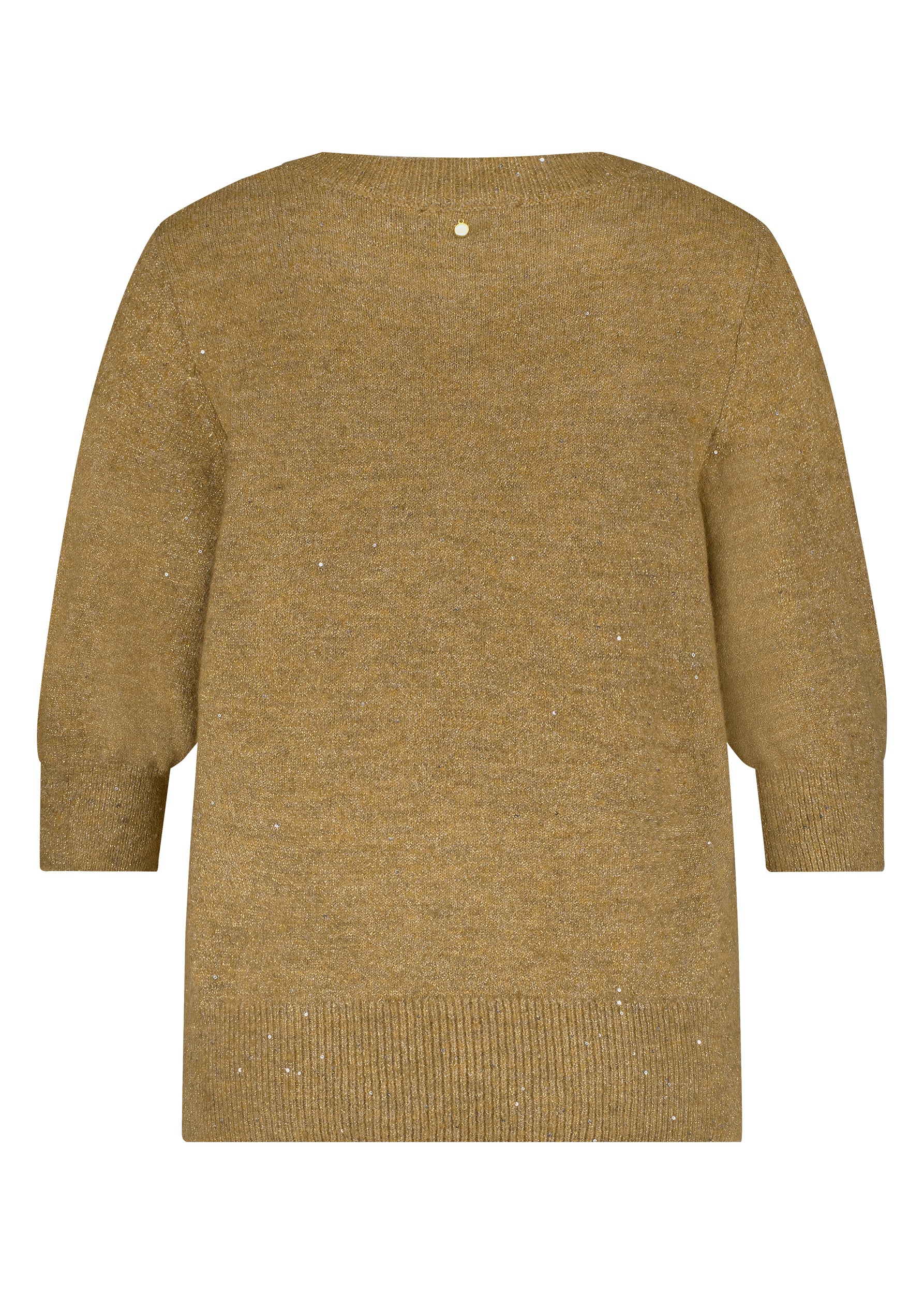 Tramontana - Short-Sleeve Sequin Jumper Camel
